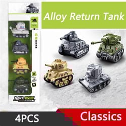 armourpull 4-piece alloy armored tank car model set for kids & collectors