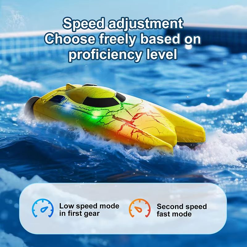 WaveMaster 24 GHz Waterproof RC Racing Boat With 360 Flip LED Effects 3