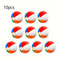 SplashParty 10Piece Inflatable Beach Ball Set Colorful Pool Party Water Game Balls 6
