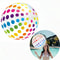 CrystalStripe 15 Transparent Striped Inflatable Beach Ball Single Piece For Pool Party 3