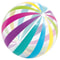 CrystalStripe 15 Transparent Striped Inflatable Beach Ball Single Piece For Pool Party 6