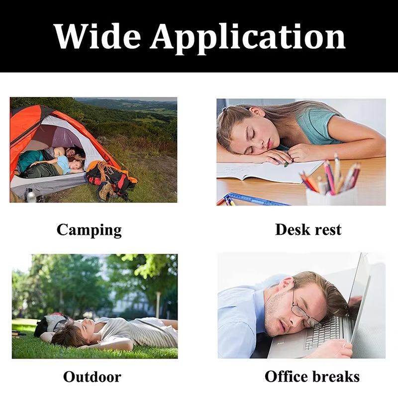 TravelEase Flocked Inflatable Neck Pillow UltraCompact Support For Travel Camping Business Trips 2