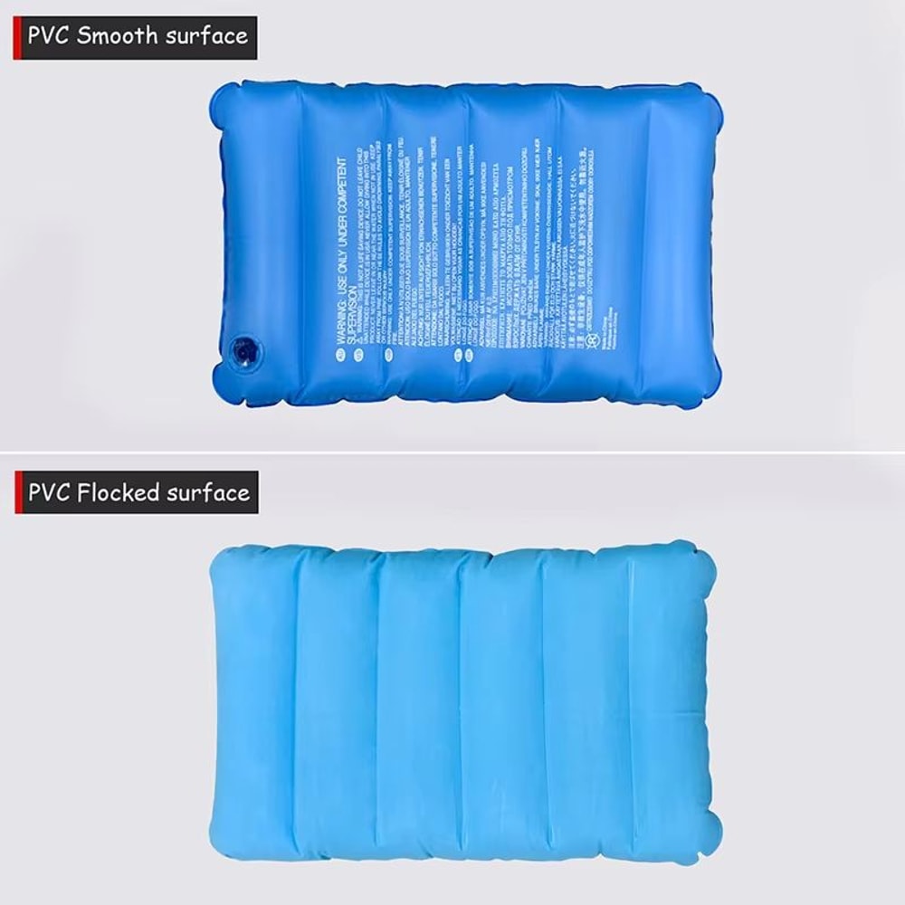 TravelEase Flocked Inflatable Neck Pillow UltraCompact Support For Travel Camping Business Trips 5