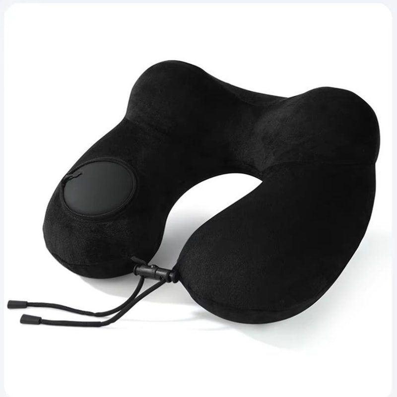 PressEase Inflatable Travel Neck Pillow Compact PressToInflate Cushion For Travel Camping Busines 6