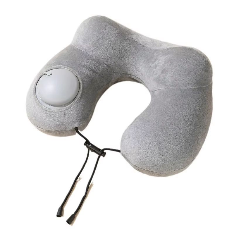 PressEase Inflatable Travel Neck Pillow Compact PressToInflate Cushion For Travel Camping Busines 7