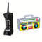 RetroWave 90s Inflatable Radio Phone Prop Set 2Pack HipHop Theme Party Decorations 3