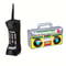 RetroWave 90s Inflatable Radio Phone Prop Set 2Pack HipHop Theme Party Decorations 3