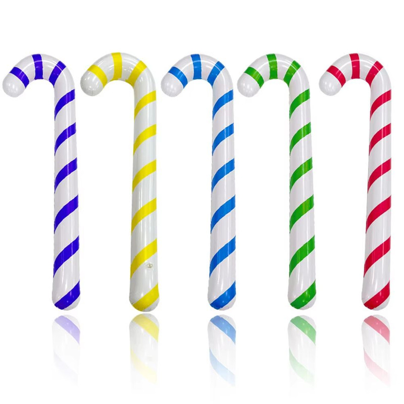 FestiveCane Thick PVC Inflatable Candy Cane Decoration Outdoor Holiday Ornament 1