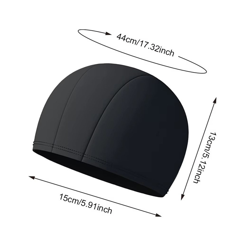 HydroFlex Adult Polyester Swim Cap HighStretch Fabric Bathing Hat For Pool Travel Leisure 3