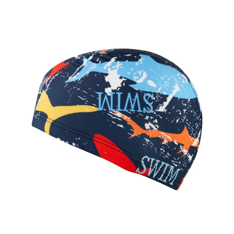 HydroFlex Adult Polyester Swim Cap HighStretch Fabric Bathing Hat For Pool Travel Leisure 8