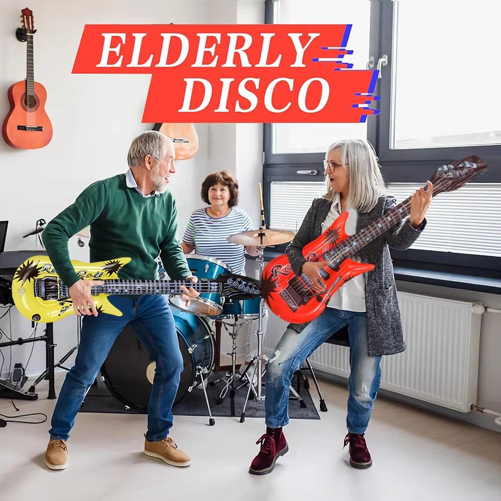 RockStar Inflatable Guitar Set 6Piece 37 PVC Instruments Stage Party Props 5