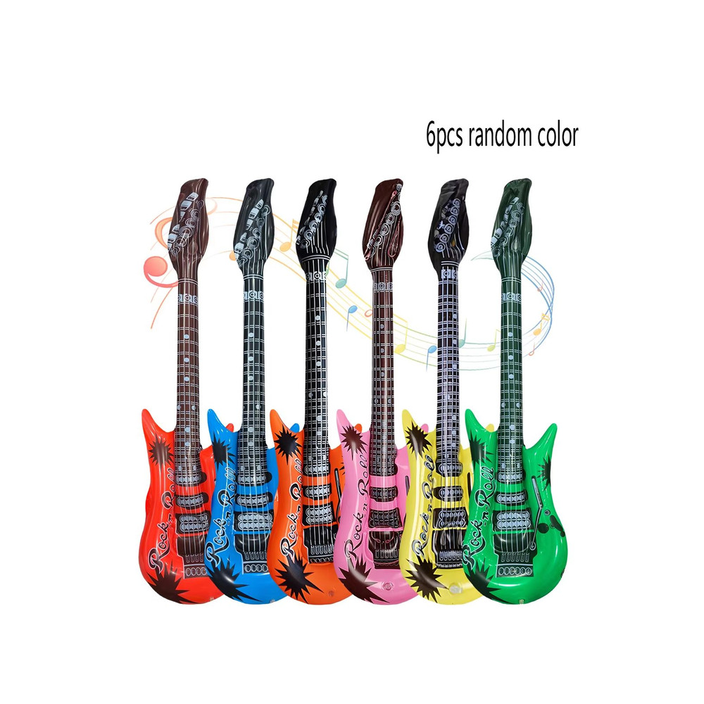 RockStar Inflatable Guitar Set 6Piece 37 PVC Instruments Stage Party Props 6