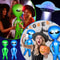 CosmicFun Inflatable Alien Duo 2Pack PVC Toys For Halloween Thanksgiving Christmas Decor 1