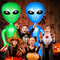 CosmicFun Inflatable Alien Duo 2Pack PVC Toys For Halloween Thanksgiving Christmas Decor 3