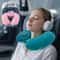 PressEase Inflatable Travel Neck Pillow Compact PresstoInflate Cushion With Detachable Cover For T 2