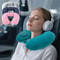 PressEase Inflatable Travel Neck Pillow Compact PresstoInflate Cushion With Detachable Cover For T 2