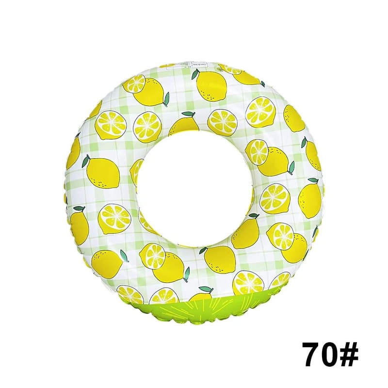 LemonSplash Inflatable Underarm Hoop Lemon Print Inflatable Pool Beach Floating Ring 10