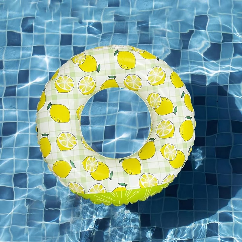 LemonSplash Inflatable Underarm Hoop Lemon Print Inflatable Pool Beach Floating Ring 5
