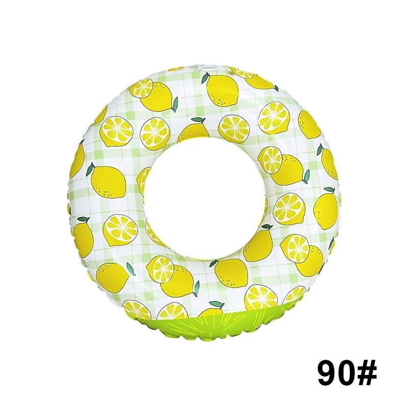 LemonSplash Inflatable Underarm Hoop Lemon Print Inflatable Pool Beach Floating Ring 8