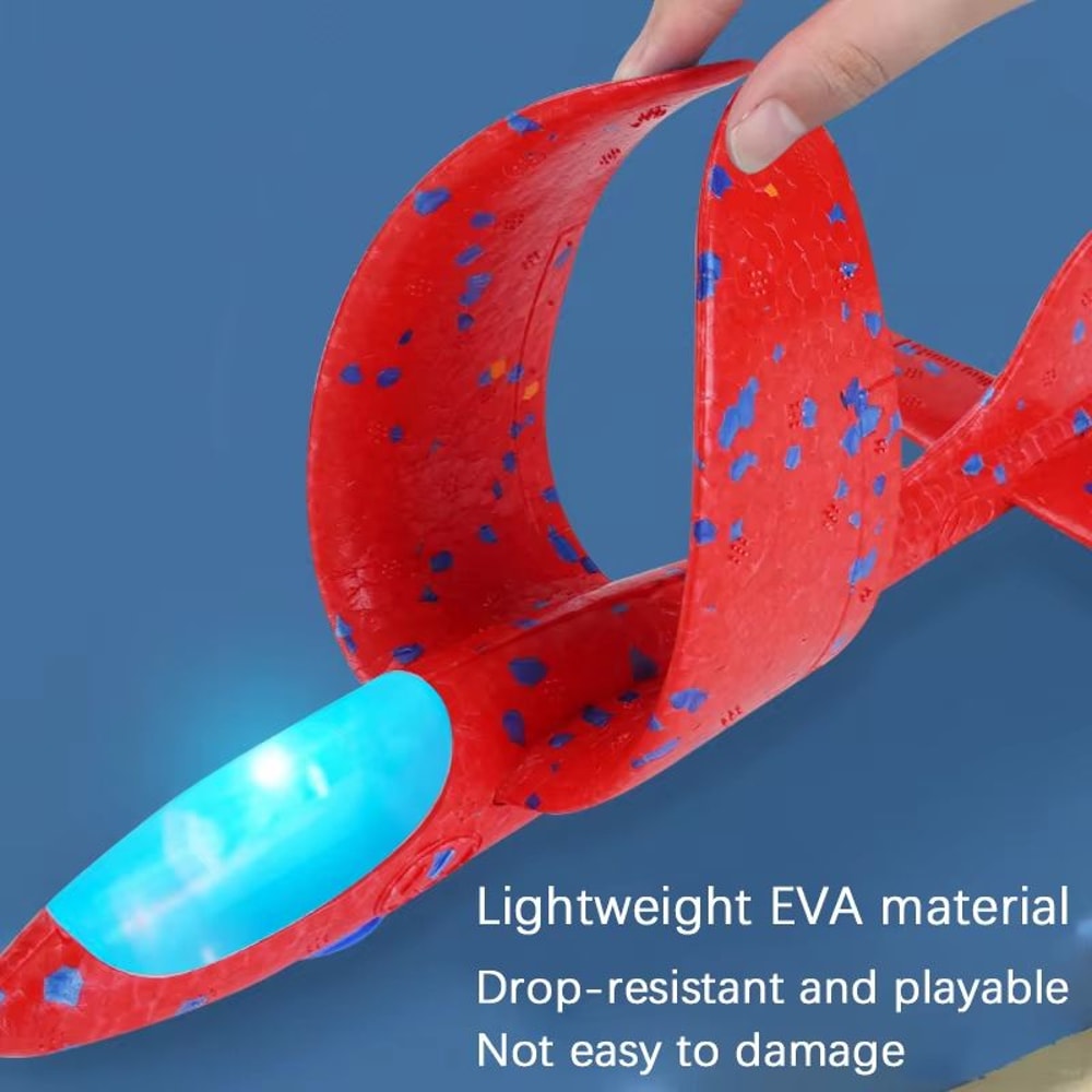 SkyBolt Foam Plane Launcher Set Outdoor Catapult Gun With Foam Airplane For Kids 4