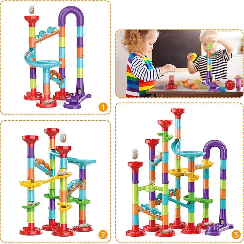 RingRun MarbleTrack Catapult Building Set STEM Construction Toy For Kids 3