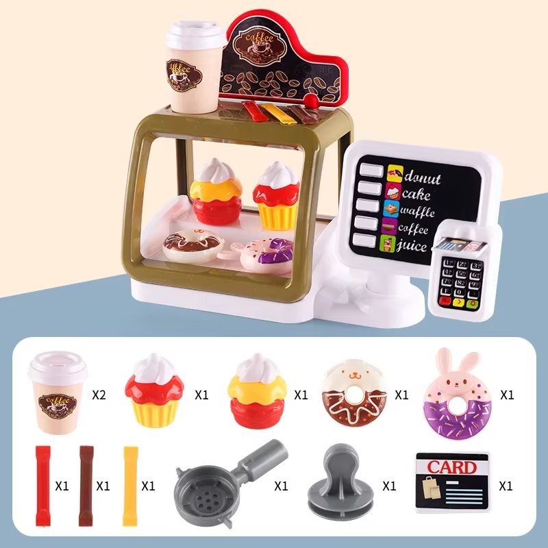 MiniDiner RolePlay Fast Food Kitchen Set Cashier Burger Fries Station For Kids 13
