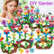 BloomBuilder DIY Flower Garden Blocks Playset Creative Floral Garden Building Toy For Kids Parent 3