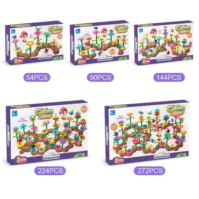 BloomBuilder DIY Flower Garden Blocks Playset Creative Floral Garden Building Toy For Kids Parent 5