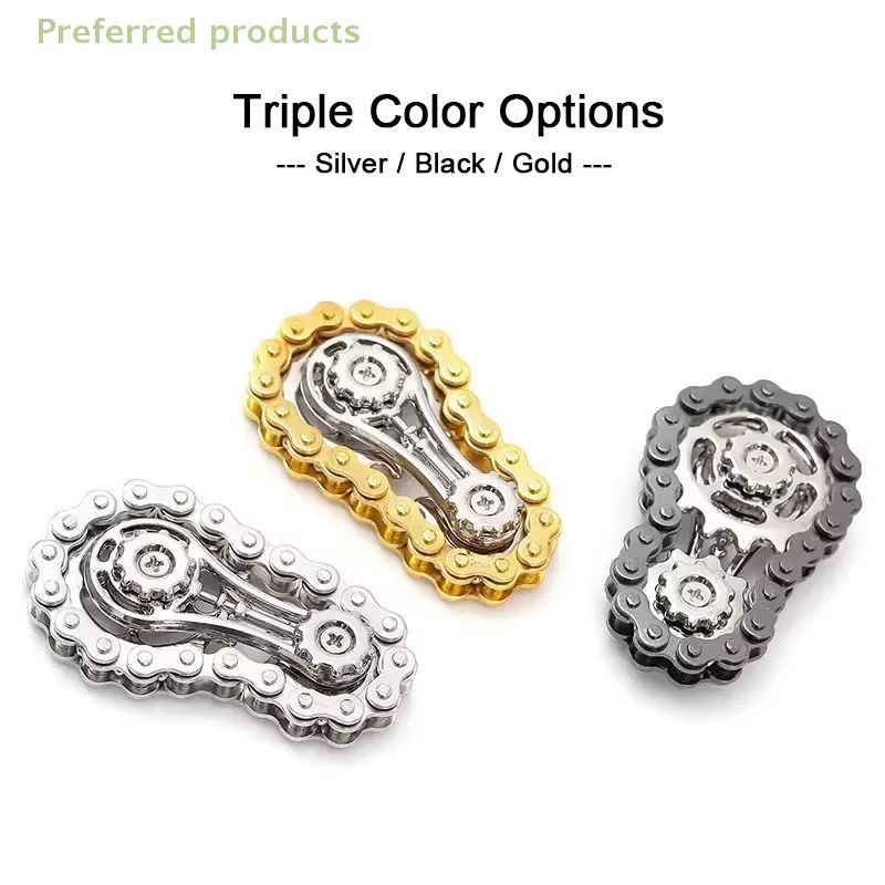 ChainDrive Mechanical Flywheel Metal Fidget Spinner For Anxiety Relief 4