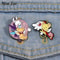 MINISO Magical Girl Enamel Pins Cute Bunny And Bear Lapel Brooch Gift Set 1