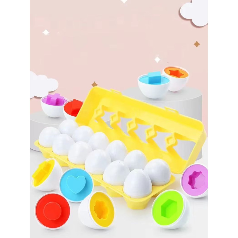 ShapeSmart Montessori Matching Egg Set For Toddlers 6