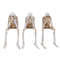 Realistic Resin See No Evil Speak No Evil Hear No Evil Skeleton Figurine Set 4