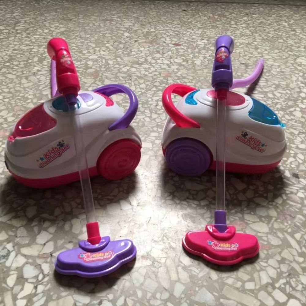 Kids Electric Pretend Vacuum Cleaner Toy With Lights And Broom Set 2