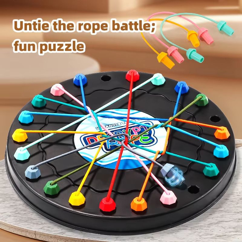 2025 Kids Rope Knot Decoding Logic Training Puzzle Toy 0