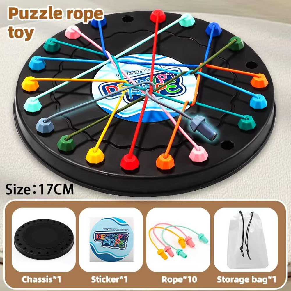 2025 Kids Rope Knot Decoding Logic Training Puzzle Toy 6