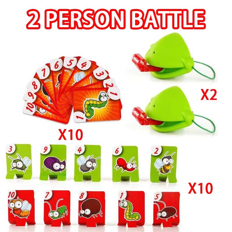 Frog And Lizard Tongue Card Licking Game Mask Set For Kids And Family Parties 6