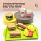 9 Piece Kids Pretend Hamburger Play Food Set For Kitchen Play 1