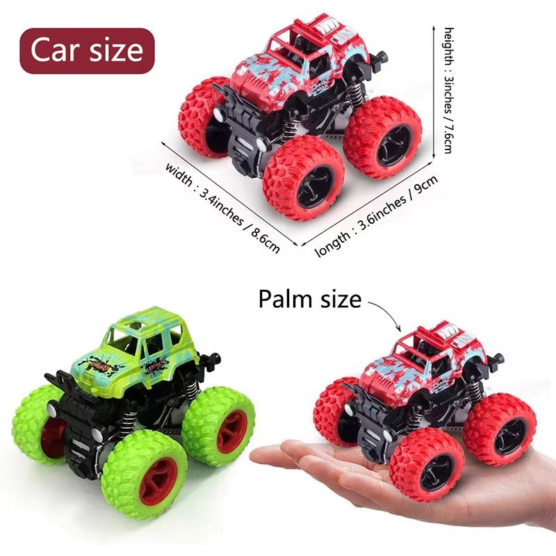 Dinosaur Monster Truck Pull Back Inertia Car Toy For Kids 3