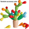 Wooden Cactus Stacking Montessori Building Block Toy For Kids 6
