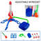 Kids Air Rocket Foot Pump Launcher Outdoor Stomp Rocket Play Set 6