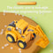 PressAndGo Construction Vehicle Toy Excavator And Bulldozer Sliding Car For Kids 4