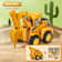 PressAndGo Construction Vehicle Toy Excavator And Bulldozer Sliding Car For Kids 7