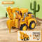 PressAndGo Construction Vehicle Toy Excavator And Bulldozer Sliding Car For Kids 7