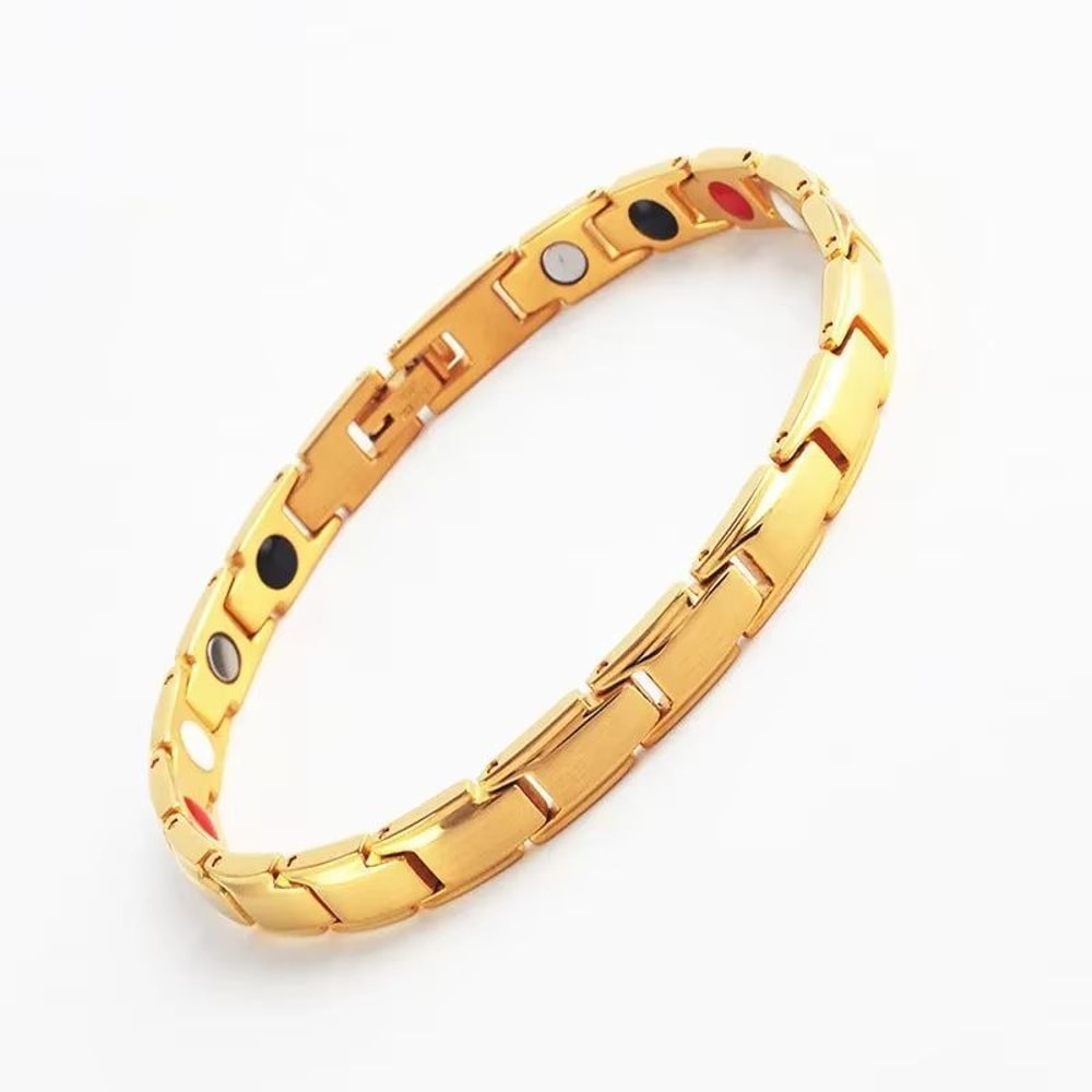 Vintage Copper Magnetic Bracelet For Men Pain Relief Therapy Link Chain With Double Row Magnets 11