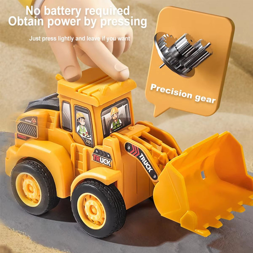Compact Sliding Excavator And Bulldozer Kids Construction Vehicle Toy 2