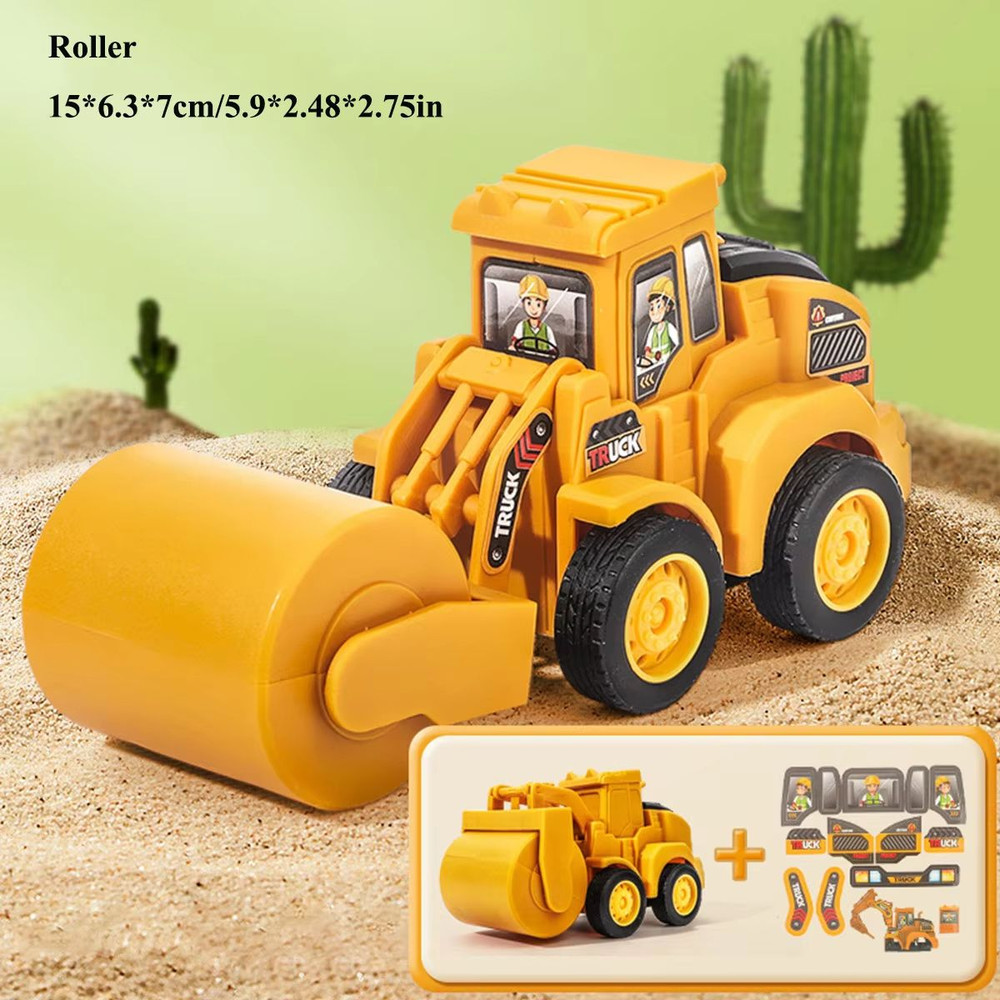 Compact Sliding Excavator And Bulldozer Kids Construction Vehicle Toy 5