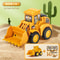 Compact Sliding Excavator And Bulldozer Kids Construction Vehicle Toy 6