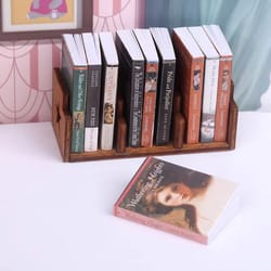 mini 1 12 dollhouse vintage book set – 10 piece decor collection