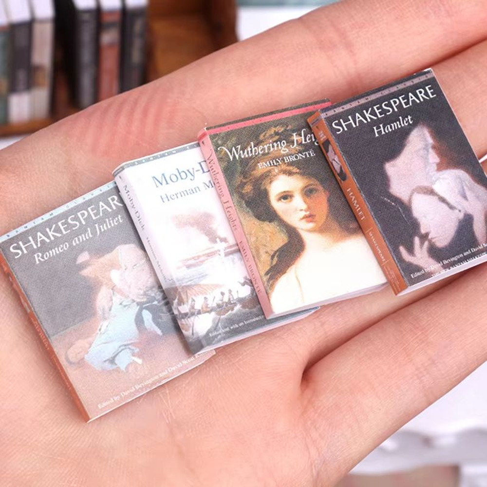 Mini 1 12 Dollhouse Vintage Book Set 10 Piece Decor Collection 3