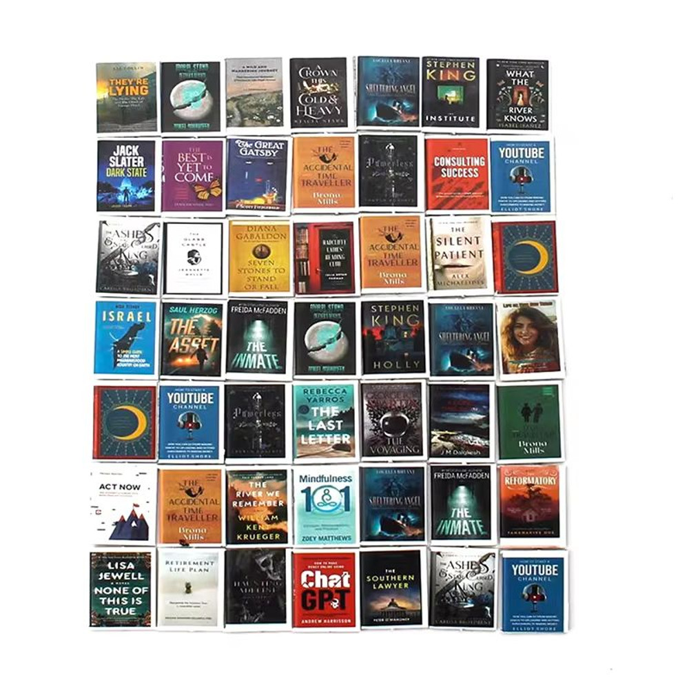 Mini 1 12 Dollhouse Vintage Book Set 10 Piece Decor Collection 8